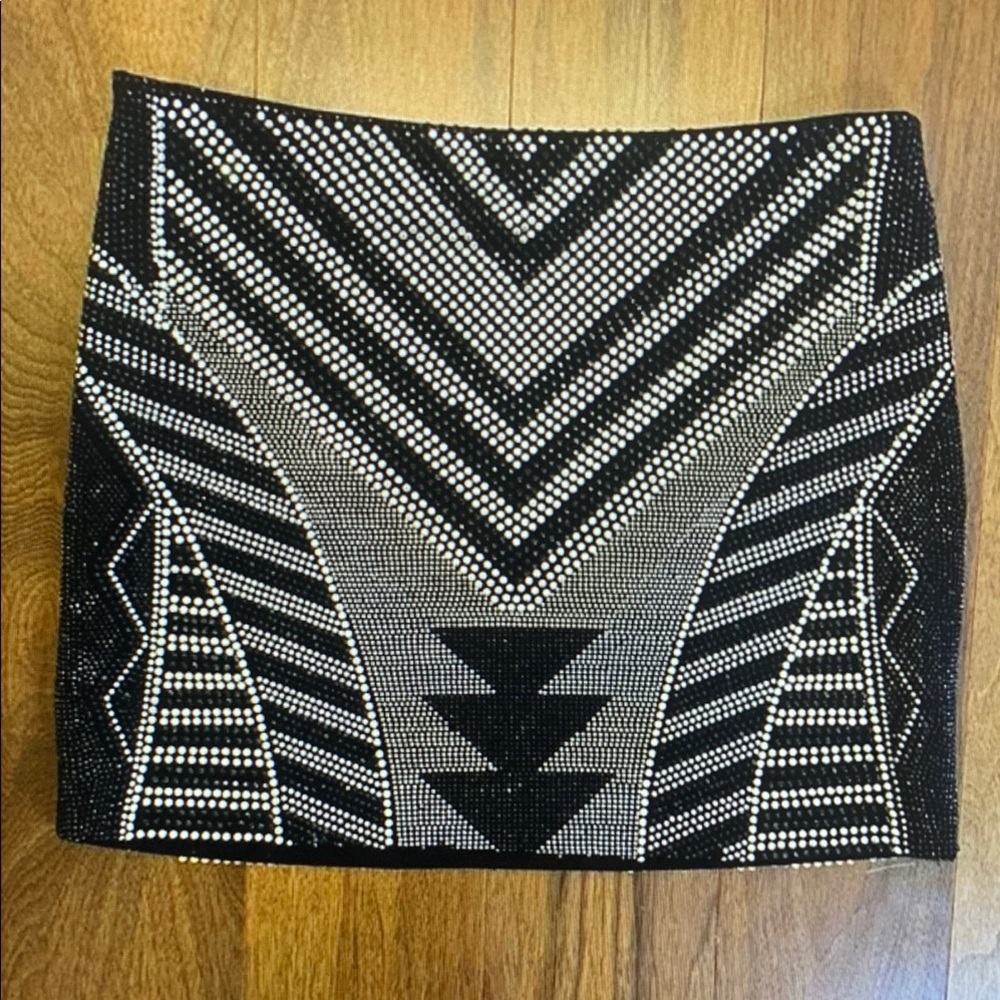 Fate Black and White Geometric Skirt